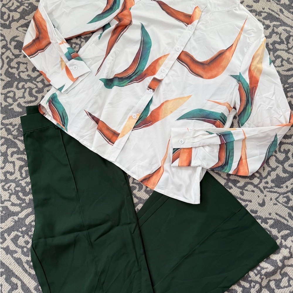 Stylish Green Women's Pants